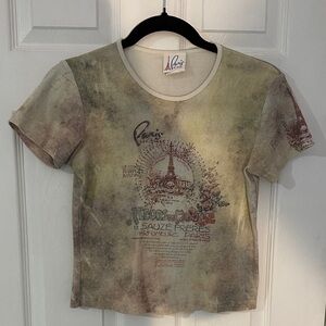 Vintage Paris Las Vegas Graphic Tee - Multicolor (MEDIUM)